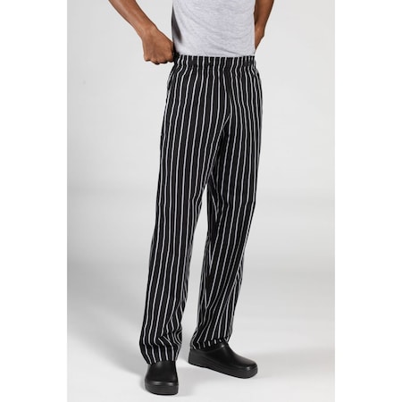 Uncommon Threads Traditional Chef Pant 2" Chalk Stripe LG 4010-4104